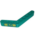 LEGO Donker Turquoise Balk Krom 53 graden, 4 en 6 Gaten met '5' Sticker (6629)