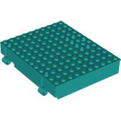 LEGO Donker Turquoise Book Halve 10 x 12 x 2.6 (72045)