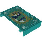 LEGO Donker Turquoise Book Halve met Hinges met Ariel, Ursula, Gold en Wit Shells (65196 / 102122)