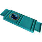 LEGO Donker Turquoise Book Scharnier 16 x 16 Scharnier met Ariel Silhouette Sticker (65200)