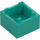 LEGO Turquoise Foncé Boîte 2 x 2 (2821 / 59121)