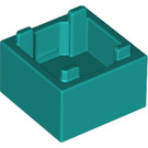 LEGO Turquoise foncé Boîte 2 x 2 (2821 / 59121)