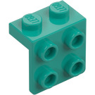 LEGO Mørk Turkis Beslag 1 x 2 med 2 x 2 (21712 / 44728)