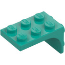 LEGO Turchese scuro Staffa 3 x 2 con Piastra 2 x 2 Downwards (69906)