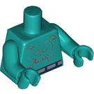 LEGO Donker Turquoise Branch Minifig Torso (973 / 76382)