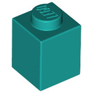 LEGO Donker Turquoise Steen 1 x 1 (3005 / 30071)