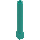 LEGO Turquoise Foncé Brique 1 x 1 x 6 Rond avec Carré Base (43888)