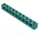 LEGO Donker turquoise Steen 1 x 10 met Gaten (2730)