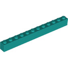 LEGO Dark Turquoise Brick 1 x 12 (6112)