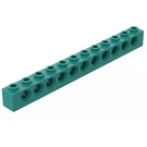 LEGO Mørk turkis Kloss 1 x 12 med Hull (3895)