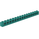 LEGO Mørk turkis Kloss 1 x 16 med Hull (3703)