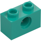 LEGO Turquoise Foncé Brique 1 x 2 avec Trou (3700)