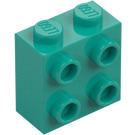 LEGO Dark Turquoise Brick 1 x 2 x 1.6 with Studs on One Side (1939 / 22885)