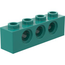 LEGO Mørk Turkis Klods 1 x 4 med Huller (3701)