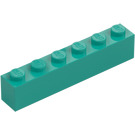 LEGO Donker turquoise Steen 1 x 6 (3009 / 30611)