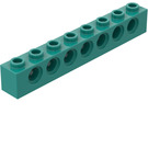 LEGO Mørk turkis Kloss 1 x 8 med Hull (3702)