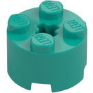 LEGO Donker turquoise Steen 2 x 2 Rond (3941 / 6143)