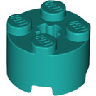 LEGO Donker Turquoise Steen 2 x 2 Ronde (3941 / 6143)