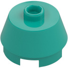 LEGO Turquoise Foncé Brique 2 x 2 Rond avec Sloped Côtés (98100)