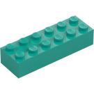 LEGO Tmavě tyrkysová Kostka 2 x 6 (2456 / 44237)