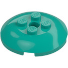 LEGO Turquoise Foncé Brique 4 x 4 Rond avec 2 x 2 Tenons (65138)