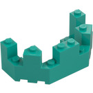 LEGO Dark Turquoise Brick 4 x 8 x 2.3 Turret Top (6066)