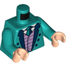 LEGO Dunkles Türkis Butler aus Haunted Mansion Minifigur Torso (973 / 76382)