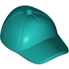 LEGO Dark Turquoise Cap with Short Curved Bill with Hole on Top (11303)
