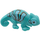 LEGO Turquoise Foncé Chameleon avec Noir et Azure Moyen (66418)