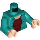 LEGO Dark Turquoise Claire Dearing Minifig Torso (973 / 76382)