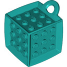 LEGO Dunkles Türkis Cube 3 x 3 x 3 mit Ring (69182)