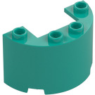 LEGO Dark Turquoise Cylinder 2 x 4 x 2 Half (24593 / 35402)