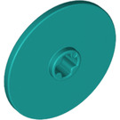 LEGO Donker Turquoise Disk 3 x 3 (2723 / 2958)