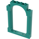 LEGO Donker turquoise Deur Kader 1 x 6 x 7 met Boog (40066)