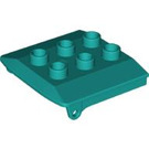LEGO Turquoise foncé Duplo Roof for Cabin (4543 / 34558)