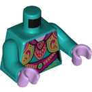 LEGO Donker Turquoise Genie Dancer Minifig Torso (973 / 76382)