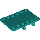 LEGO Donker Turquoise Scharnier Plaat 4 x 6 (65133)