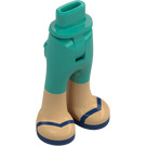 LEGO Donker turquoise Heup met Pants met Dark Blauw sandals (2277)