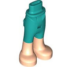 LEGO Donker Turquoise Heup met Pants met Flesh Feet (2277)