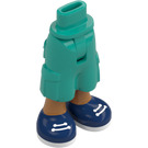 LEGO Tummanturkoosi Lonkka jossa Shortsit jossa Cargo Pockets jossa Dark Sininen Shoes (2268)