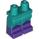 LEGO Turchese scuro Fianchi e gambe con Dark Viola Boots (3815 / 73439)