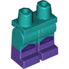 LEGO Dunkles Türkis Hüften und Beine mit Dark Purple Boots (3815 / 73439)