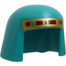 LEGO Dark Turquoise Kerchief Head Cover with Gold Band (18959 / 62119)