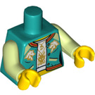 LEGO Donker Turquoise Mei Minifig Torso (973 / 76382)