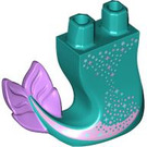 LEGO Turquoise foncé Mermaid Queue avec Pink Queue (76125 / 102128)