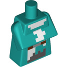 LEGO Dunkles Türkis Minecraft Torso mit Snow Villager Outfit mit Weiß (25767 / 73076)