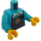 LEGO Donker turquoise Minifiguur Torso Pet Groomer (973 / 76382)