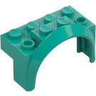 LEGO Dark Turquoise Mudguard Brick 2 x 4 x 2 with Wheel Arch (3387)