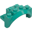 LEGO Dark Turquoise Mudguard Brick 2 x 4 x 2 with Wheel Arch (35789)