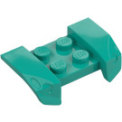 LEGO Dark Turquoise Mudguard Plate 2 x 4 with Overhanging Headlights (44674)